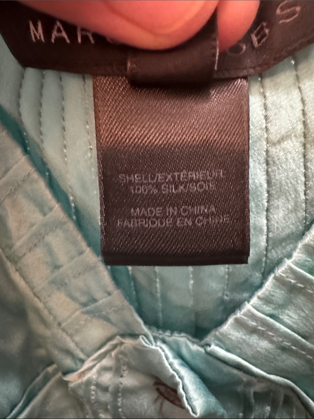 Marc Jacobs Teal blue silk Button-Front Camisole - Picture 3 of 4